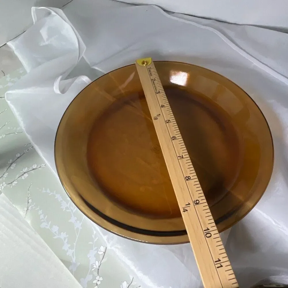 Vintage Anchor Hoking Amber 10” pie plate pan